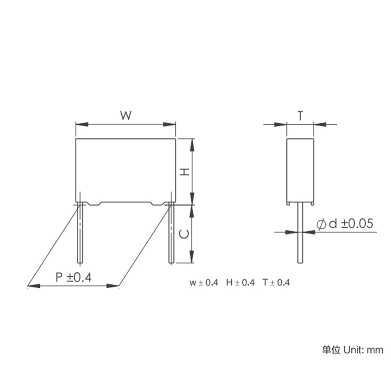 Siri mkp62 metallized polypropylene filem AC Capacitor (Box-Type)